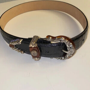 Brighton Leather‎ Belt 90s Vintage Y2K, Black